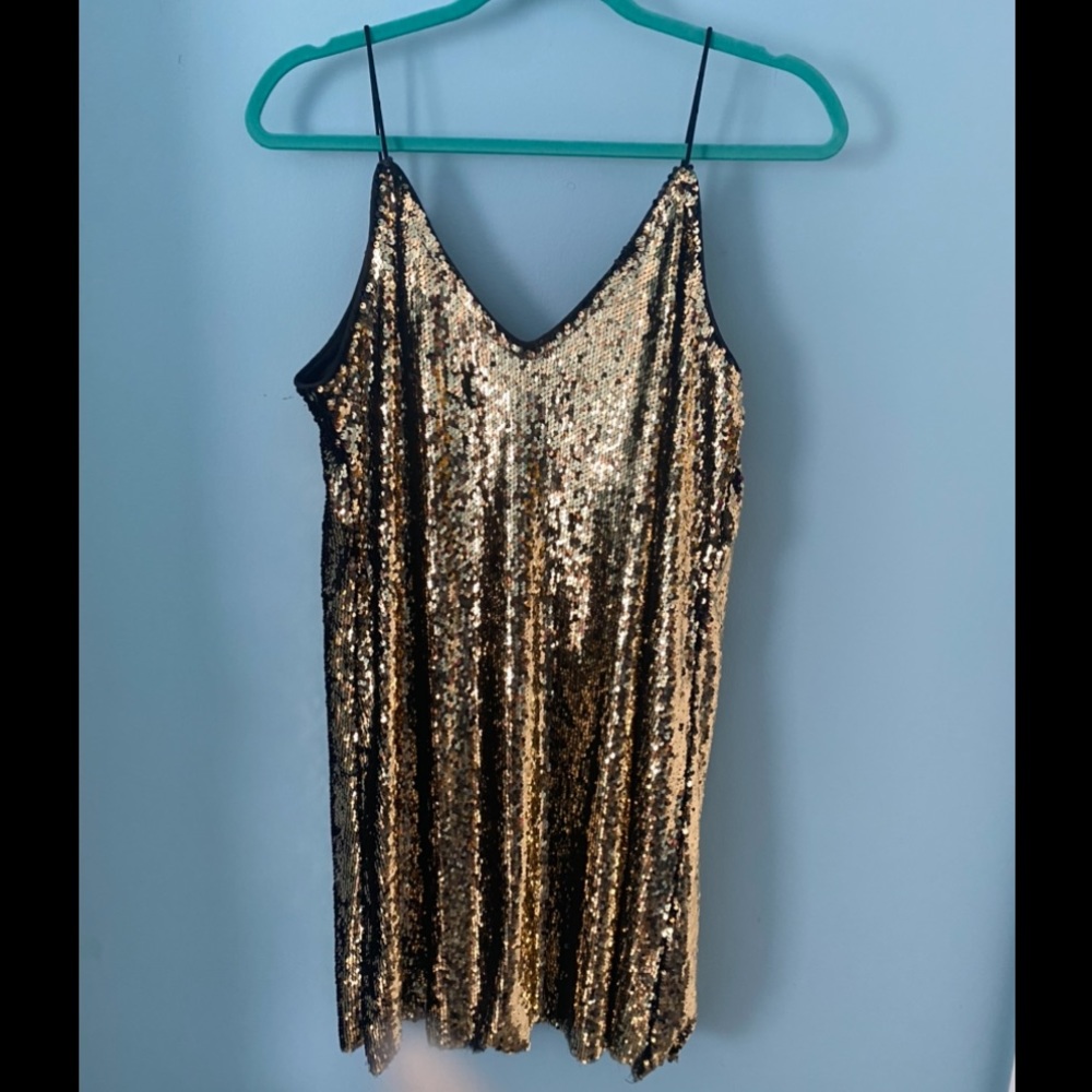 NWOT Gold Sequin Dress